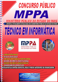 Apostila Impressa Ministério Público do Pará - MPPA 2022 Técnico em Informática