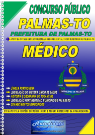 Apostila Impressa Concurso Prefeitura de Palmas - TO 2024 Médico