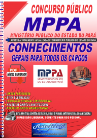 Apostila Impressa Ministério Público do Pará - MPPA 2022 Conhecimentos para Todos os Cargos