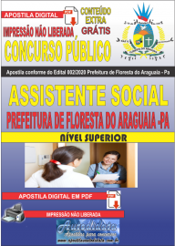 Apostila Digital Concurso Pblico Prefeitura de Floresta do Araguaia - Pa 2020 rea Assistente Social