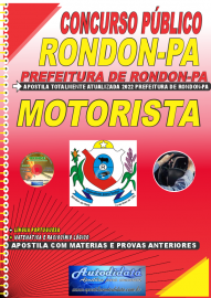 Apostila Impressa Concurso Prefeitura de Rondon - PA 2022 Motorista