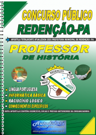  Apostila Impressa Concurso Público Prefeitura de Redenção - PA 2020 Professor de História