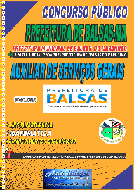 Apostila Impressa Concurso Pblico Prefeitura de Balsas - MA 2020  Fundamental Incompleto Auxiliar de Servios Gerais
