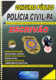  Apostila Impressa Concurso Público Pocília Civil Pará - 2021  Escrivão