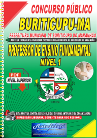 Apostila Digital Concurso Prefeitura de Buriticupu - MA 2022 Professor de Ensino Fundamental Nvel 1