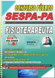 Apostila digital concurso da SESPA 2023 Secretaria de Sade do Estado do Par - Fisioterapeuta