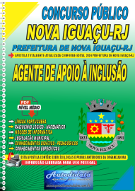Apostila Digital Concurso Nova Iguau - RJ 2024 Agente de Apoio  Incluso