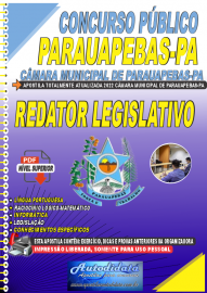 Apostila Digital Concurso Câmera Municipal de Parauapebas - PA 2022 Redator Legislativo