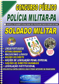 Apostila Impressa Concurso Público Polícia Militar do Pará 2021 Soldado Militar