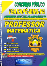 Apostila Digital Concurso Igarap-Miri - PA 2024 Professor de Matemtica