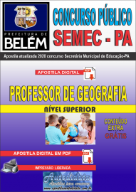 Apostila Digital Concurso Pblico SEMEC - PA 2020 Professor de Geografia