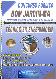 Apostila Impressa Concurso Bom Jardim-MA 2022 Técnico em Enfermagem