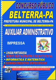 Apostila impressa concurso da Prefeitura de Belterra-PA 2023 - Auxiliar Administrativo