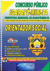 Apostila Digital Concurso Igarap-Miri - PA 2024 Orientador Social