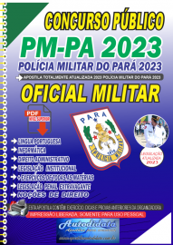Apostila digital em PDF concurso da PM-PA 2023 Polícia Militar do Pará - Oficial Militar