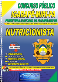 Apostila Digital Concurso Igarapé-Miri - PA 2024 Nutricionista 