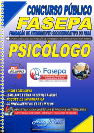 Apostila digital concurso da concurso da FASEPA 2023 - Cargo Psicologo