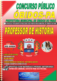 Apostila Digital Concurso Prefeitura de bidos - PA 2023 Professor de Histria