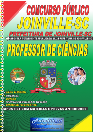 Apostila Impressa Concurso Prefeitura de Joinville - SC 2022 Professor de Ciências