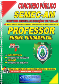 Apostila Digital Concurso SEMEC de Manacapuru - AM 2024 Professor de Ensino Fundamental