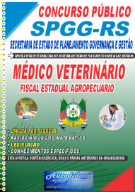 Apostila Impressa Concuso Público SPGG-RS 2021 Fiscal Estadual Agropecuário-Médico Veterinário