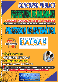 Apostila digital concurso da Prefeitura de Balsas-MA 2023 - Professor de Matemtica
