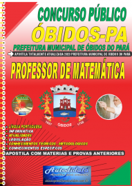 Apostila Impressa Concurso Prefeitura de bidos - PA 2023 Professor de Matemtica