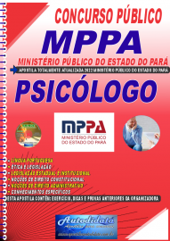 Apostila Impressa Ministério Público do Pará - MPPA 2022 Psicólogo