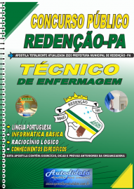  Apostila Impressa Concurso Público Prefeitura de Redenção - PA - 2020 Técnico de Enfermagem