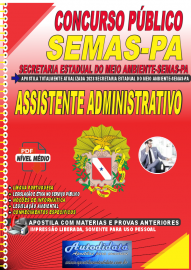 Apostila Digital Concurso SEMAS-PA 2022 Assistente Administrativo