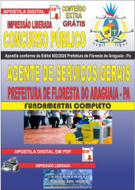 Apostila Digital Concurso Pblico Prefeitura de Floresta do Araguaia - Pa 2020 rea Agente de Servios Gerais
