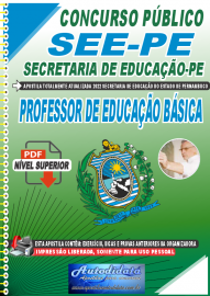 Apostila Digital Concurso SEE-PE Secretaria de Educação do Estado de Pernambuco 2021 Professor de Educação Básica