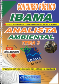 Apostila Impressa Concurso IBAMA  - 2019 - Analista Ambiental TEMA III