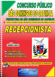 Apostila Digital Concurso Prefeitura de So Domingos do Capim - PA 2024 Recepcionista