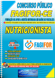 Apostila Digital Concurso FAGIFOR - CE 2024 Nutricionista