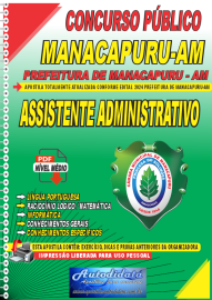 Apostila Digital Concurso Prefeitura de Manacapuru - AM 2024 Assistente Administrativo