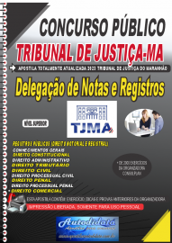Apostila impressa concurso do Tribunalde Justia do Maranho TJ-MA 2023 - Delegao de servios de notas e de registros