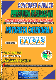 Apostila impressa concurso da Prefeitura de Balsas-MA 2023 - Motorista Categoria D