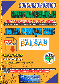 Apostila digital concurso da Prefeitura de Balsas-MA 2023 - Auxiliar de Serviços Gerais