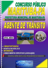 Apostila impressa concurso da Prefeitura de Marituba 2024 - AGENTE DE TRANSITO