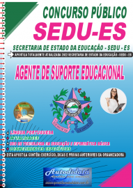 Apostila Impressa Concurso Secretaria do Estado da Educação-SEDU-ES 2022 Agente de Suporte Educacional