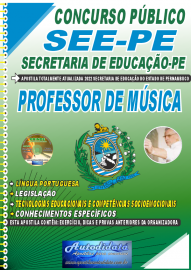 Apostila Impressa Concurso SEE-PE Secretaria de Educao do Estado de Pernambuco 2022 Professor de Msica