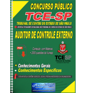 Apostila digital concurso  Tribunal de Contas do Estado de São Paulo (TCESP) - Auditor de Controle Externo