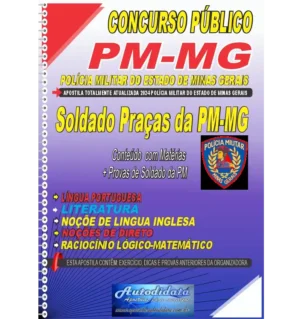 Apostila impressa Concurso da PM-MG Polícia Militar de Minas Gerais 2024 - Soldado