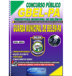 Apostila concurso da Guarda Municipal de Belém-PA 2026 Guarda Municipal