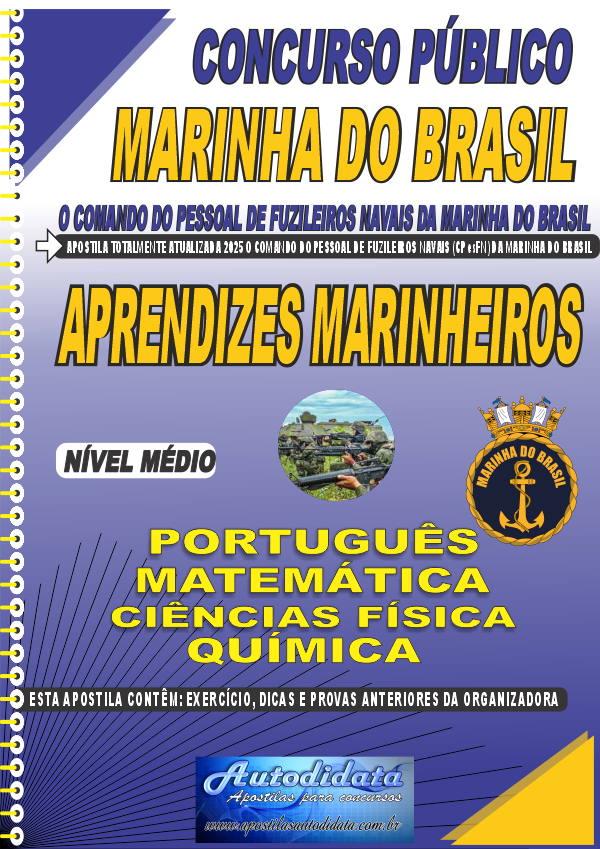 Apostila concurso da Marinha do Brasil 2026 – Aprendizes Marinheiros