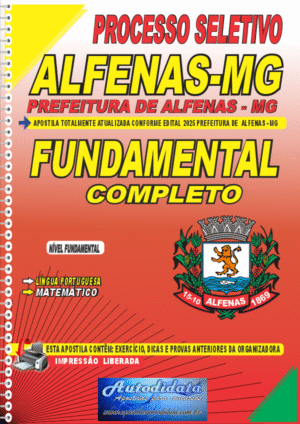 Apostila Seletivo de Alfenas MG 2025 Fundamental Completo