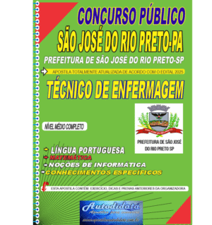 Apostila concurso Prefeitura São José Rio Preto SP 2025 Técnico de Enfermagem