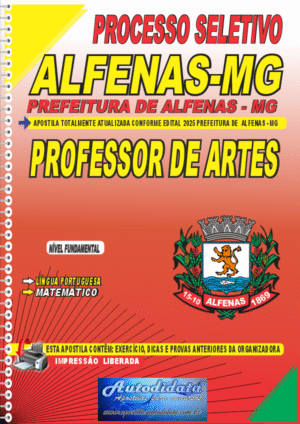 Apostila Seletivo de Alfenas MG 2025 Professor de Artes