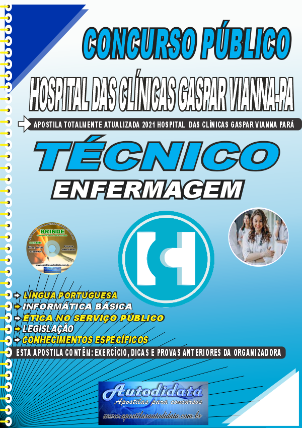 Apostila concurso FHCGV Hospital Gaspar Vianna 2026 Técnico de Enfermagem